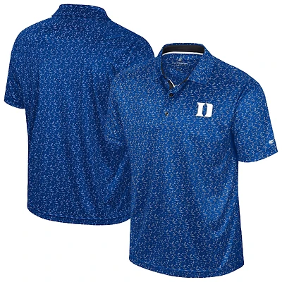 Men's Colosseum Royal Duke Blue Devils Sublimated Golf Polo