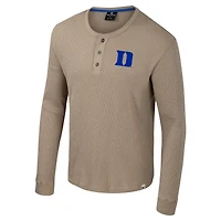 Chemise Henley à manches longues Great Outdoors pour homme Colosseum Tan Duke Blue Devils
