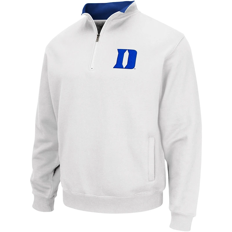Haut à quart de zip Colosseum White Duke Blue Devils Tortugas pour hommes