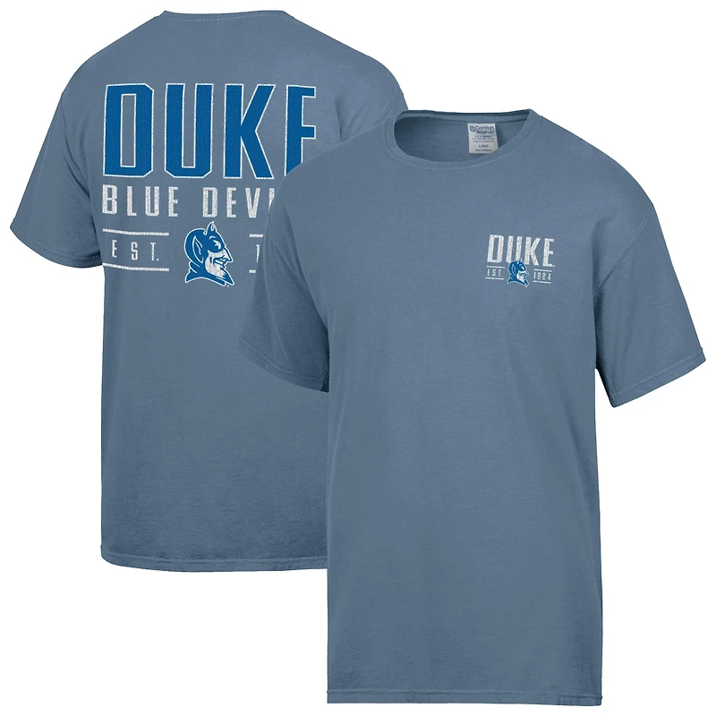 Men's ComfortWash  Blue Duke Devils Big Name T-Shirt