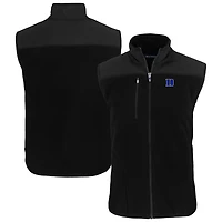 Men's Cutter & Buck Duke Blue Devils Cascade Eco Fleece Full-Zip Vest