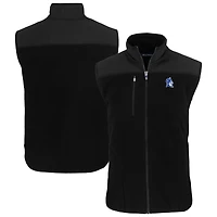 Gilet zippé en polaire écologique pour homme Cutter & Buck Black Duke Blue Devils Cascade
