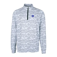 Haut zippé quart de zip DryTec à imprimé camouflage écologique pour homme, couleur charbon, Duke Blue Devils Traverse Stretch