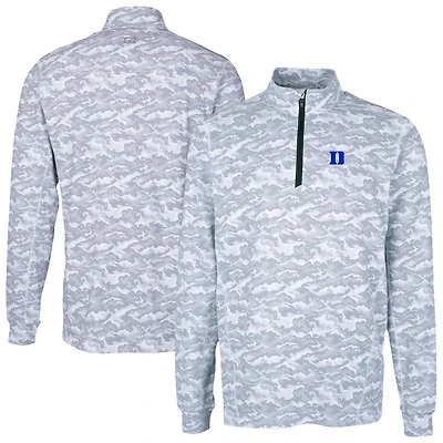 Haut zippé quart de zip DryTec à imprimé camouflage écologique pour homme, couleur charbon, Duke Blue Devils Traverse Stretch
