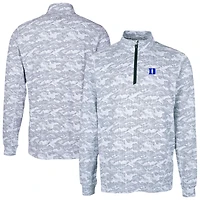 Haut zippé quart de zip DryTec à imprimé camouflage écologique pour homme, couleur charbon, Duke Blue Devils Traverse Stretch
