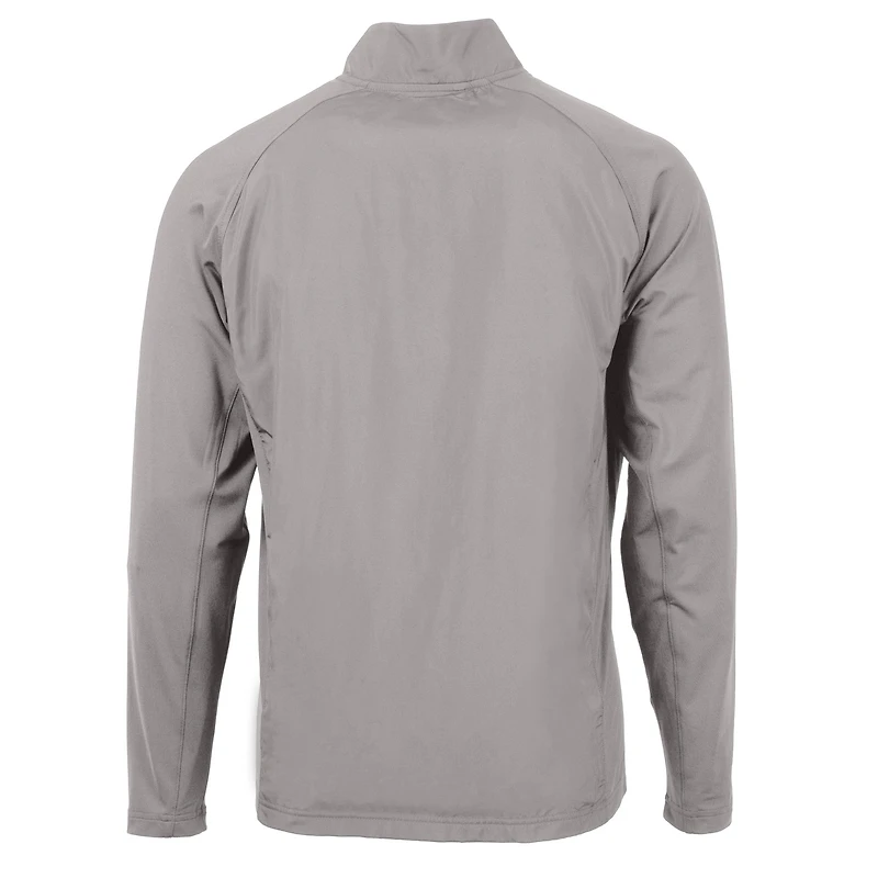 Veste hybride recyclée entièrement zippée en tricot écologique Adapt pour homme, modèle Cutter & Buck Gray Duke Blue Devils