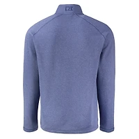 Haut à col zippé Cutter & Buck bleu chiné Duke Blue Devils Peshastin Eco Fleece recyclé pour homme