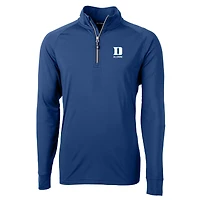 Haut zippé quart de tour pour homme Cutter & Buck Royal Duke Blue Devils Adapt Eco Knit Stretch Raglan DryTec recyclé