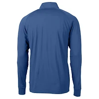 Haut zippé quart de tour pour homme Cutter & Buck Royal Duke Blue Devils Adapt Eco Knit Stretch Raglan DryTec recyclé