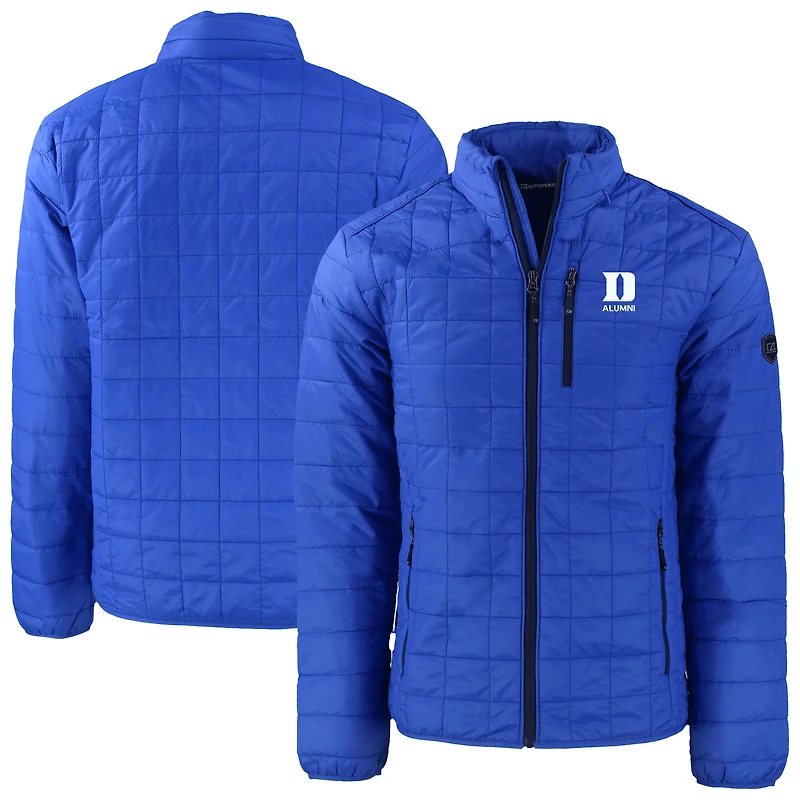 Men's Cutter & Buck  Royal Duke Blue Devils Alumni Rainier PrimaLoft® Insulated Full-Zip Hoodie Puffer Jacket