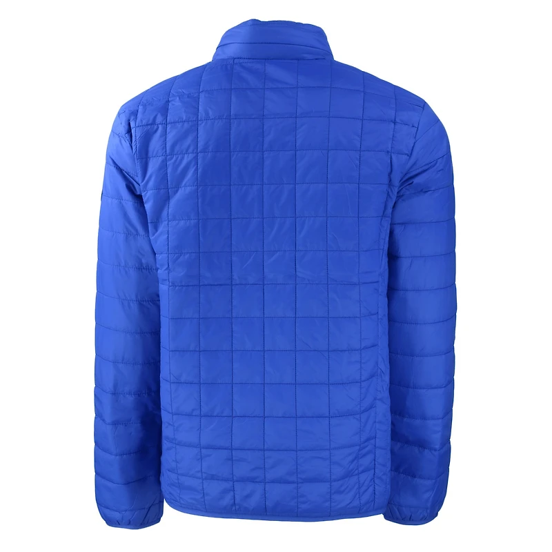 Doudoune à capuche entièrement zippée et isolante Rainier PrimaLoft® pour homme, Cutter & Buck Royal Duke Blue Devils Alumni
