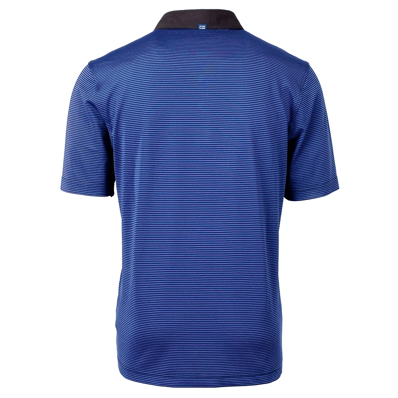 Men's Cutter & Buck Royal Duke Blue Devils DryTec Virtue Eco Pique Micro Stripe Recycled Polo