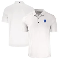 Polo Cutter & Buck blanc Duke Blue Devils Forge Eco Stretch DryTec recyclé pour homme