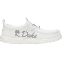 Men's Hey Dude White Duke Blue Devils Wally Casual Shoes