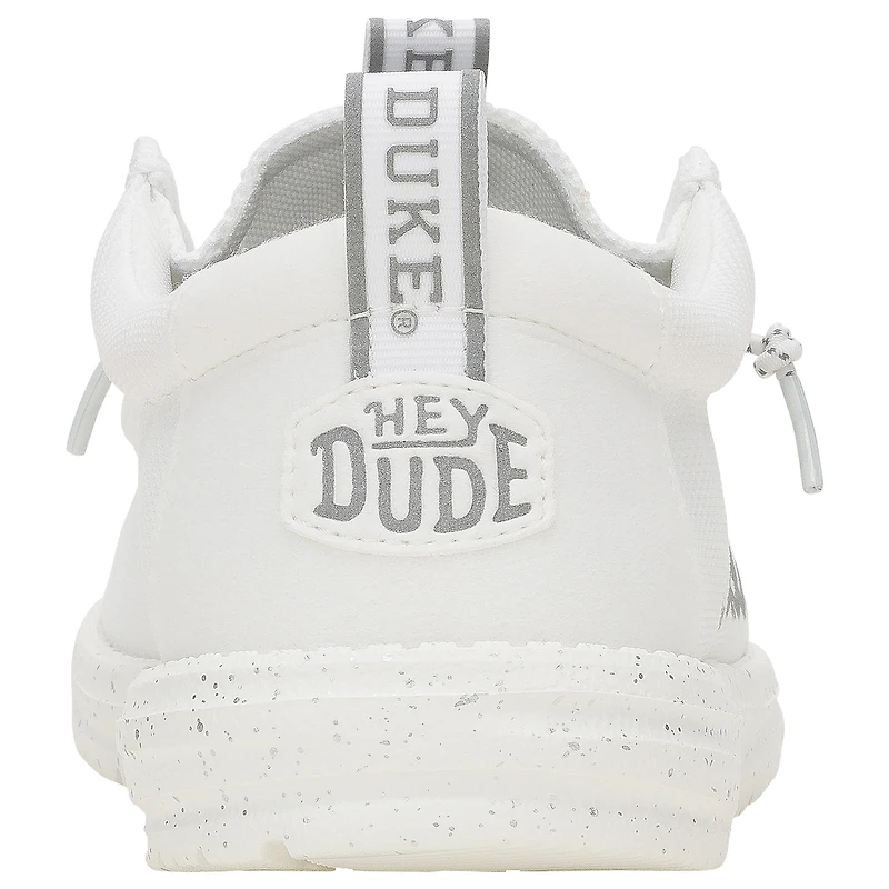 Chaussures décontractées Hey Dude pour hommes White Duke Blue Devils Wally