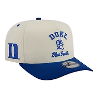 Men's New Era  Cream/Royal Duke Blue Devils Two-Tone Arched 9FIFTY Snapback Hat
