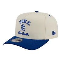 Men's New Era  Cream/Royal Duke Blue Devils Two-Tone Arched 9FIFTY Snapback Hat