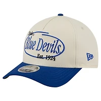 Men's New Era  Natural/Royal Duke Blue Devils Prepster 9FORTY M-Crown Adjustable Hat