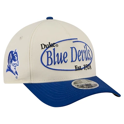 Casquette ajustable New Era pour homme, coloris naturel/royal Duke Blue Devils Prepster 9FORTY M-Crown