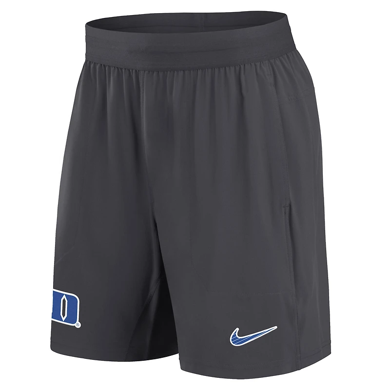 Short Nike Anthracite Duke Blue Devils 2024 Sideline Performance pour homme