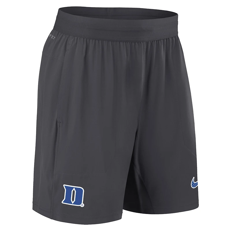 Short Nike Anthracite Duke Blue Devils 2024 Sideline Performance pour homme