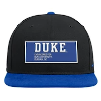 Casquette Nike Dri-FIT Snapback pour homme, noir/bleu royal, Duke Blue Devils 2025 On-Field Patch