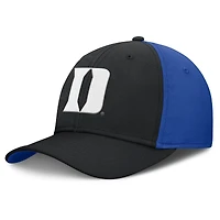 Casquette Nike noire/royale Duke Blue Devils 2025 Sideline Rise Local Performance Flex pour homme