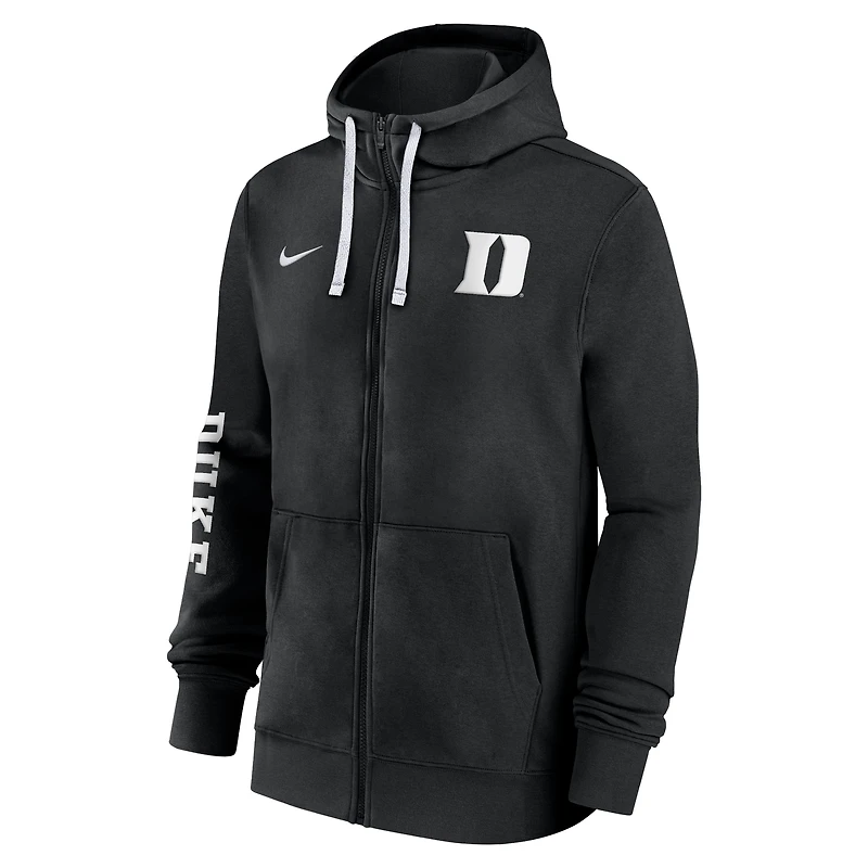 Men's Nike Black Duke Blue Devils 2024 Sideline Full-Zip Hoodie