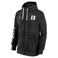 Men's Nike Black Duke Blue Devils 2024 Sideline Full-Zip Hoodie