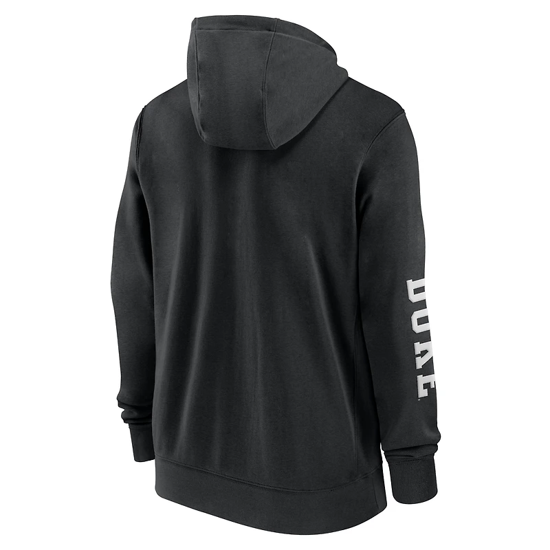 Men's Nike Black Duke Blue Devils 2024 Sideline Full-Zip Hoodie