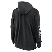 Men's Nike Black Duke Blue Devils 2024 Sideline Full-Zip Hoodie