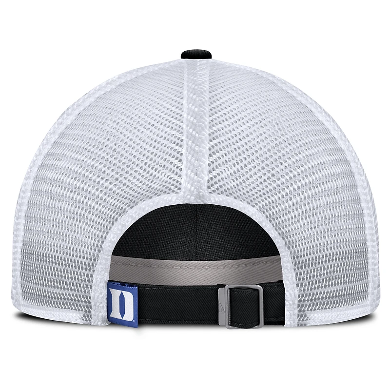 Men's Nike Black Duke Blue Devils 2025 Gameday On-Field Club Adjustable Trucker Hat