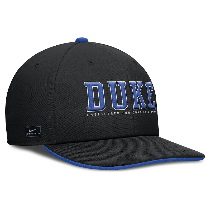 Men's Nike Black Duke Blue Devils 2025 On-Field Pro Performance Adjustable Hat
