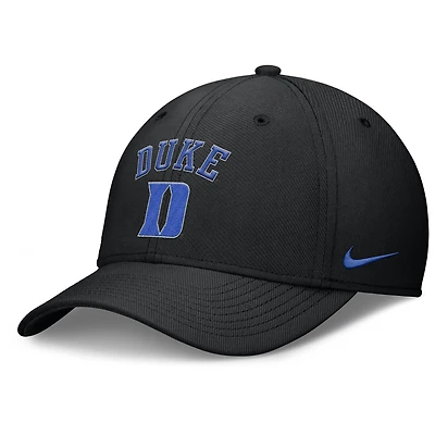 Casquette Nike Performance Flex On-Field Rise pour homme, noire, Duke Blue Devils 2025