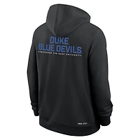 Men's Nike Black Duke Blue Devils 2025 Sideline Standard Issue Dri-FIT Full-Zip Hoodie
