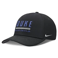 Men's Nike  Black Duke Blue Devils 2026 Sideline Dri-FIT Rise Adjustable Hat