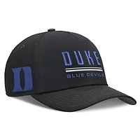 Men's Nike  Black Duke Blue Devils 2026 Sideline Dri-FIT Rise Adjustable Hat
