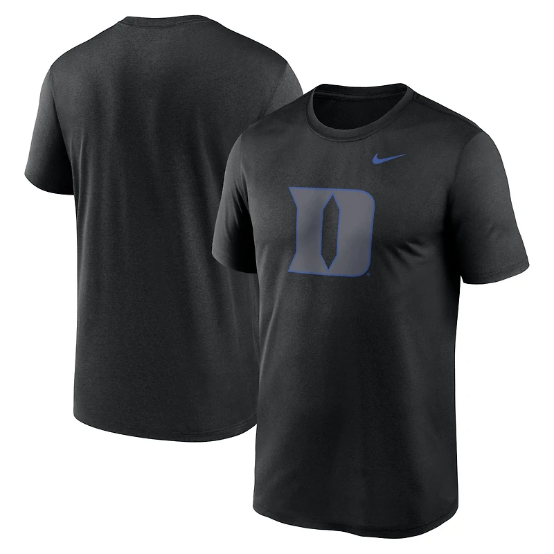 T-shirt Nike Performance pour homme, noir, Duke Blue Devils, logo pop couleur, légende