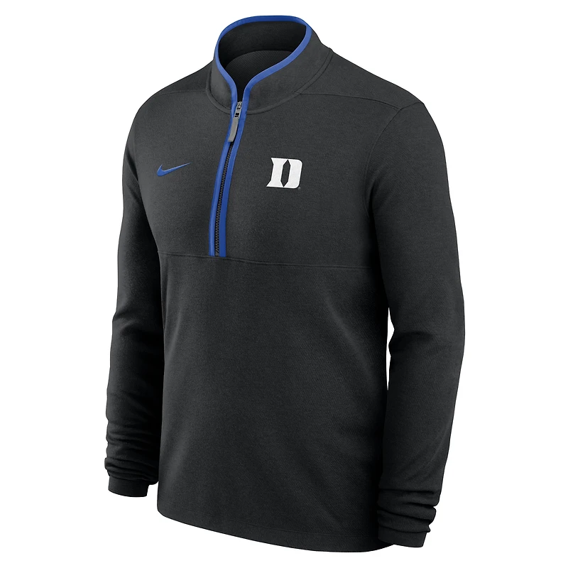 Men's Nike Black Duke Blue Devils Courtside Victory Dri-FIT Half-Zip Pullover
