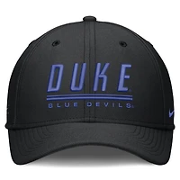 Casquette Nike Swooshflex noire Duke Blue Devils Game Day Rise pour homme