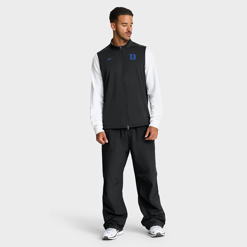 Gilet Nike noir Duke Blue Devils Primetime Victory Performance à fermeture éclair intégrale pour homme