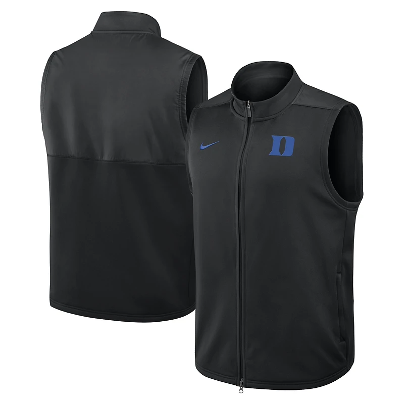 Gilet Nike noir Duke Blue Devils Primetime Victory Performance à fermeture éclair intégrale pour homme