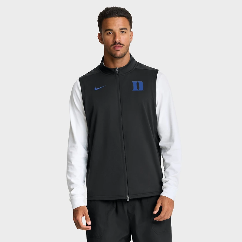 Men's Nike Black Duke Blue Devils Primetime Victory Performance Full-Zip Vest