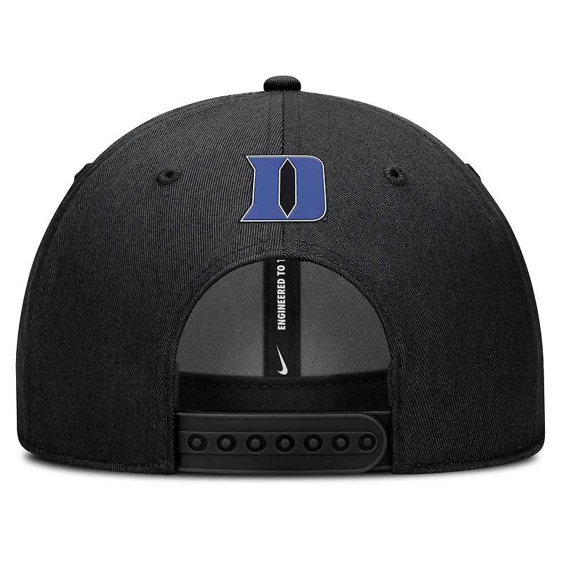 Men's Nike  Black Duke Blue Devils Rise Practice Adjustable Hat