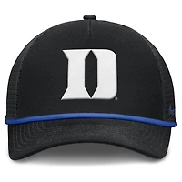 Men's Nike Black Duke Blue Devils Rise Primetime Trucker Adjustable Hat