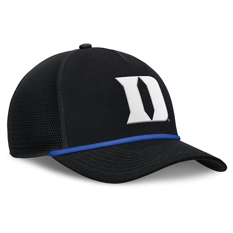 Men's Nike Black Duke Blue Devils Rise Primetime Trucker Adjustable Hat