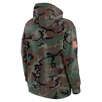 Sweat à capuche en polaire Nike Camo Duke Blue Devils 2024 Military Appreciation Club pour homme