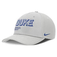 Casquette ajustable Nike grise Duke Blue Devils 2025 Sideline Dust pour homme