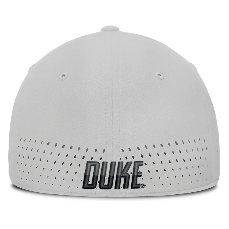 Casquette Nike Royal Duke Blue Devils 2026 Sideline Practice AeroBill Swooshflex Dri-FIT pour homme