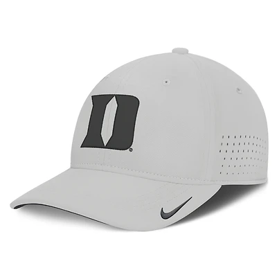 Men's Nike  Royal Duke Blue Devils 2026 Sideline Practice AeroBill Swooshflex Dri-FIT Hat